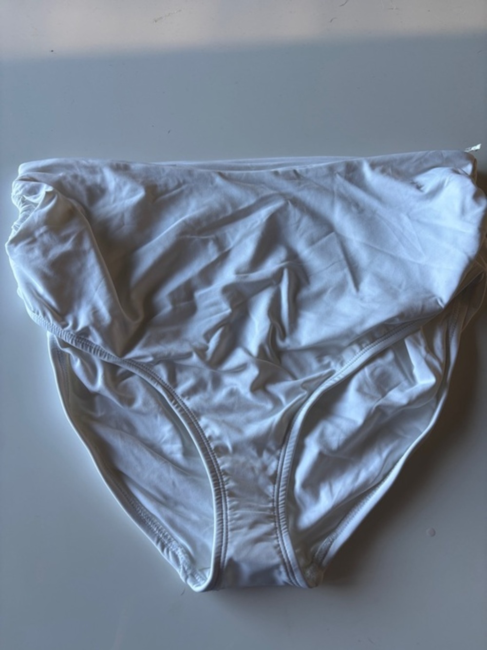 Anne Cole White High-Waist Bikini Bottom